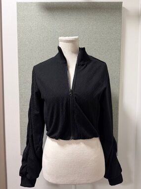 Alo Cropped Doubles Only Full Zip Jacket - XS